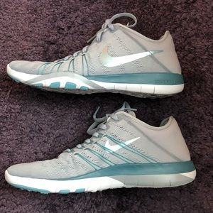 Nike Free Grey White Teal Womens 7.5